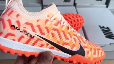 Unisex Nike Air Zoom Mercurial Vapor 15 Pro TF Artificial Turf Low-Tops Football Shoes - Orange/Purple/Black