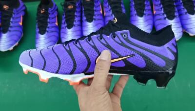 Unisex Nike Air Zoom Mercurial Vapor 15 Elite FG Firm Ground Low-Tops Football Boots - Purple/Black/Orange/Gold