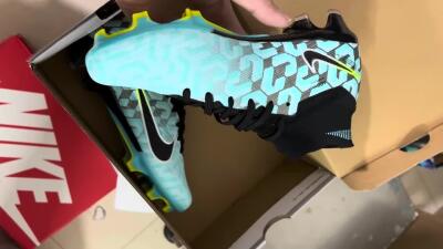 Unisex Nike Air Zoom Mercurial Superfly 9 Elite FG Firm Ground High-Tops Football Boots - Blue/Black/White/Green