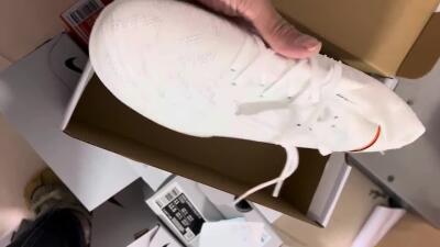 Unisex Nike Phantom Luna Elite NU TF Artificial Turf High-Tops Football Shoes - White/Grey/Orange/Black