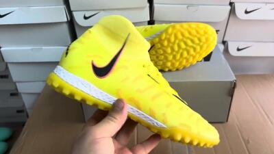 Unisex Nike Phantom Luna Elite NU TF Artificial Turf High-Tops Football Shoes - Yellow/Red/Black