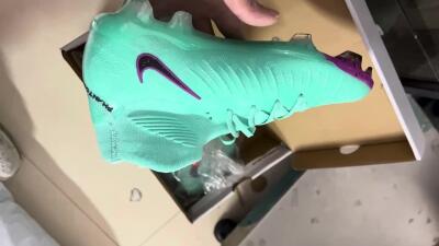 Men's Nike Phantom Luna Elite FG Firm Ground High-Tops Football Boots - Blue/Black/Purple