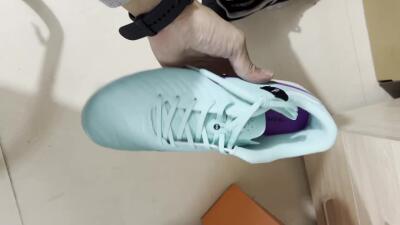 Men's Nike Tiempo Legend X Academy FG Firm Ground Low-Tops Football Boots - Turquoise/Purple/Black