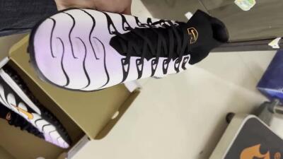 Unisex Nike Air Zoom Mercurial Superfly 9 Elite TF Artificial Turf High-Tops Football Shoes - Purple/Black/Orange