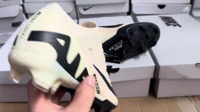 Unisex Nike Air Zoom Mercurial Vapor 15 Elite FG Firm Ground Low-Tops Football Boots - Beige/Black