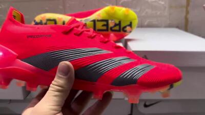 Men's Adidas Predator Accuracy.1 FG Firm Ground Low-Tops Football Boots - Red/Black/Blue