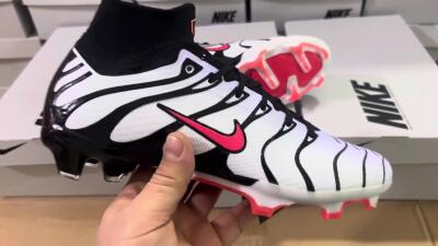 Men's Nike Air Zoom Mercurial Superfly 9 Elite FG Firm Ground High-Tops Football Boots - White/Black/Red