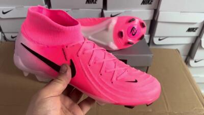 Men's Nike Phantom Luna Elite FG Firm Ground High-Tops Football Boots - Pink/Black