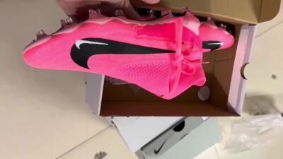 Men's Nike Phantom GX Elite DF Link FG Firm Ground High-Tops Football Boots - Pink/Black/White