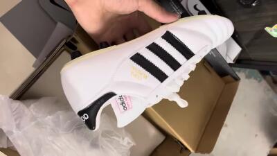 Men's Adidas Copa Mundial Made in Germany FG Firm Ground Low-Tops Football Boots - White/Black