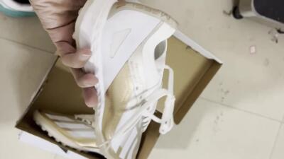 Men's Adidas X Crazyfast.1 TF Artificial Turf Low-Tops Football Shoes - Gold/White