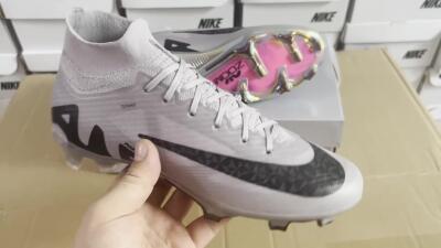 Unisex Nike Air Zoom Mercurial Superfly 9 Elite FG Firm Ground High-Tops Football Boots - Purple/Black/Gold