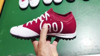 Unisex Nike Air Zoom Mercurial Vapor 15 Elite TF Artificial Turf Low-Tops Football Shoes - White/Black/Red