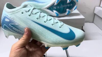 Men's Nike Air Zoom Mercurial Vapor 16 Elite FG Firm Ground Low-Tops Football Boots - Jade/White
