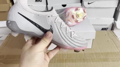 Unisex Nike Phantom Luna Elite NU FG Firm Ground Low-Tops Football Boots - Grey/Black/Blue