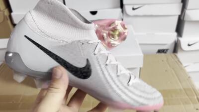 Unisex Nike Phantom Luna Elite NU FG Firm Ground High-Tops Football Boots - Grey/Black/Blue