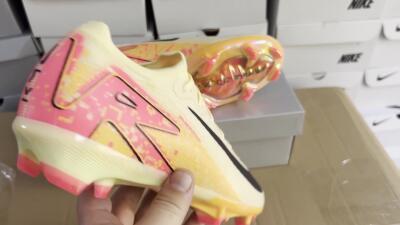 Men's Nike Air Zoom Mercurial Vapor 16 Elite FG Firm Ground Low-Tops Football Boots - Yellow/Black/Pink